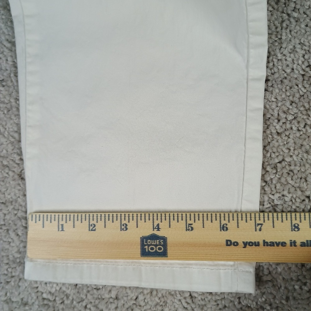 Lee Relaxed Fit White Capri Pants Womens Size 4 Stretch Casual Crop - Picture 9 of 9